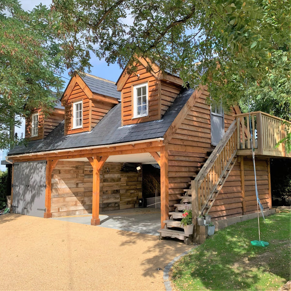 3-bay Oak Garage